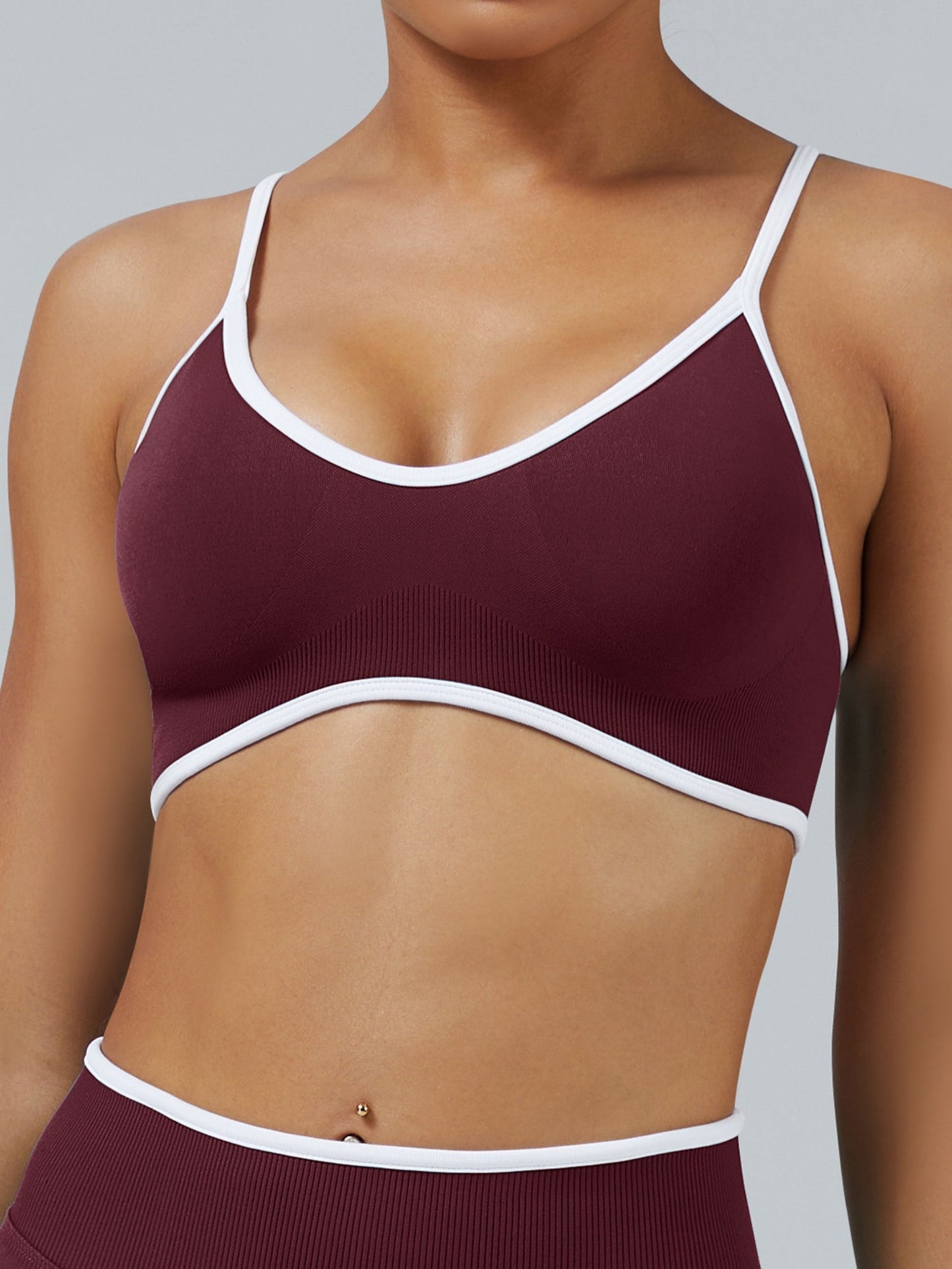 Seamless With Breast Pads Exercise Yoga Halter Bra Vest