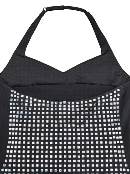 Neckband Rhinestone-studded Slim-fit Hip Wrap Sparkling Party Party Mini&Short Dresses