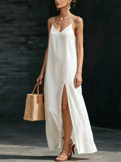 Simple Solid Color Patchwork Dress