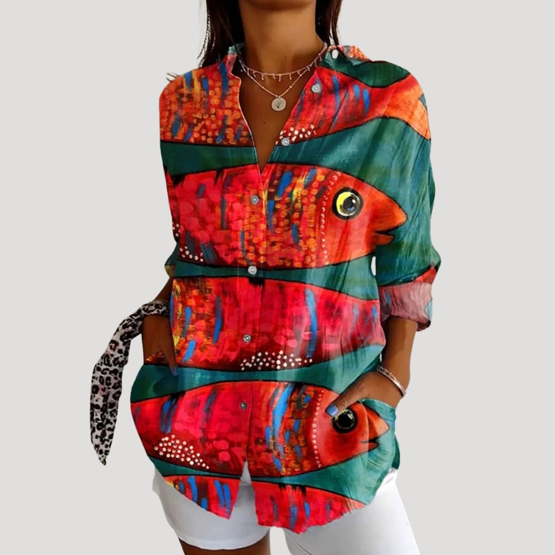 | Summer Long Sleeve Blouse