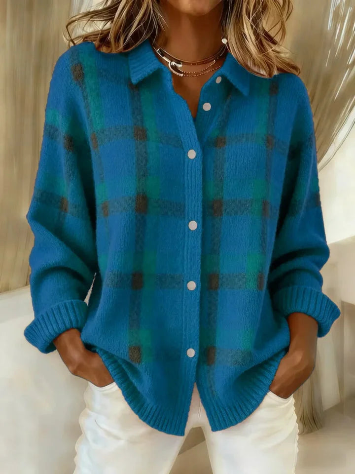 The Anny — Plaid Knit Cardigan