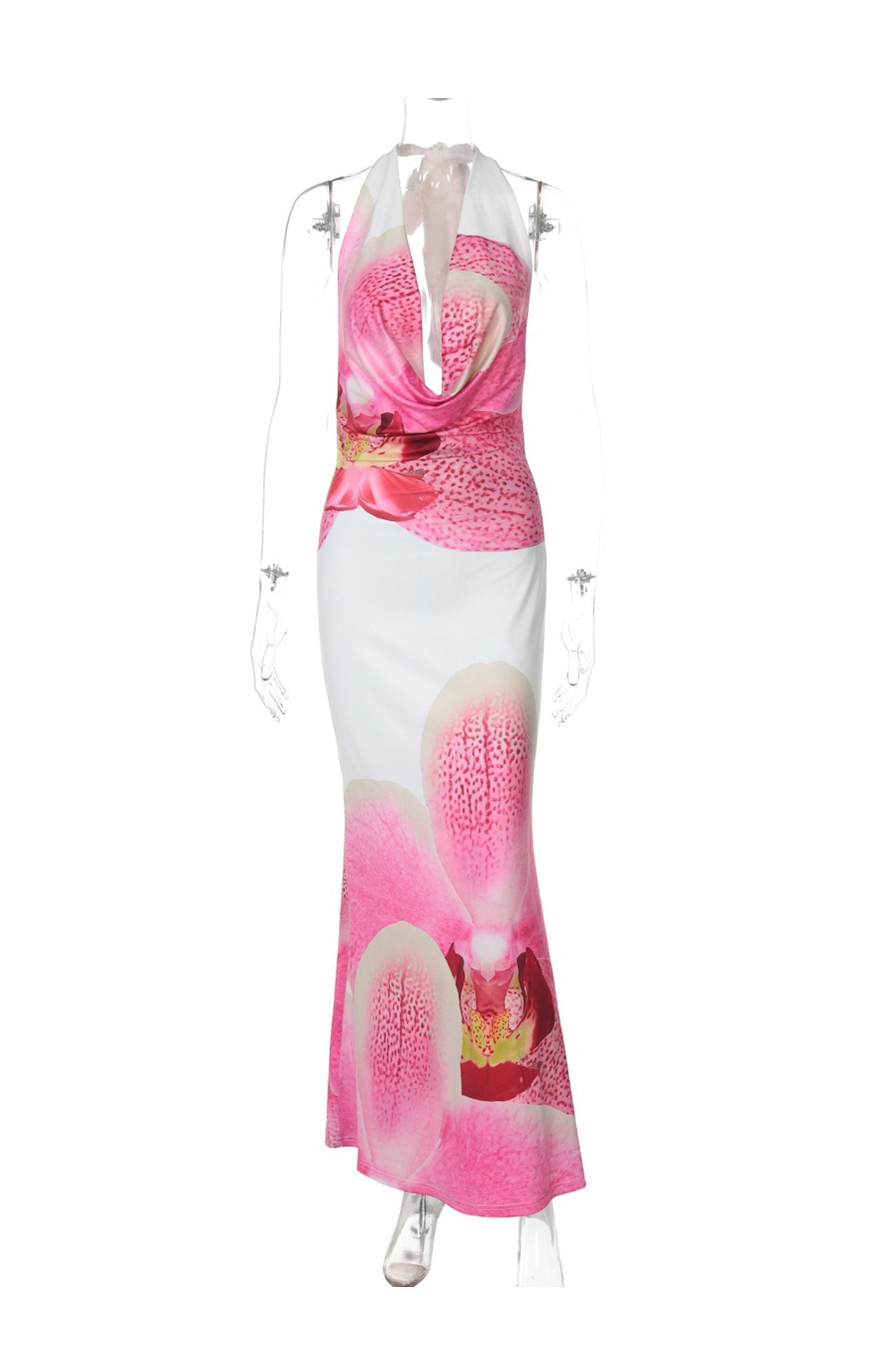 Floral Cowl Neck Pack Hip Dress