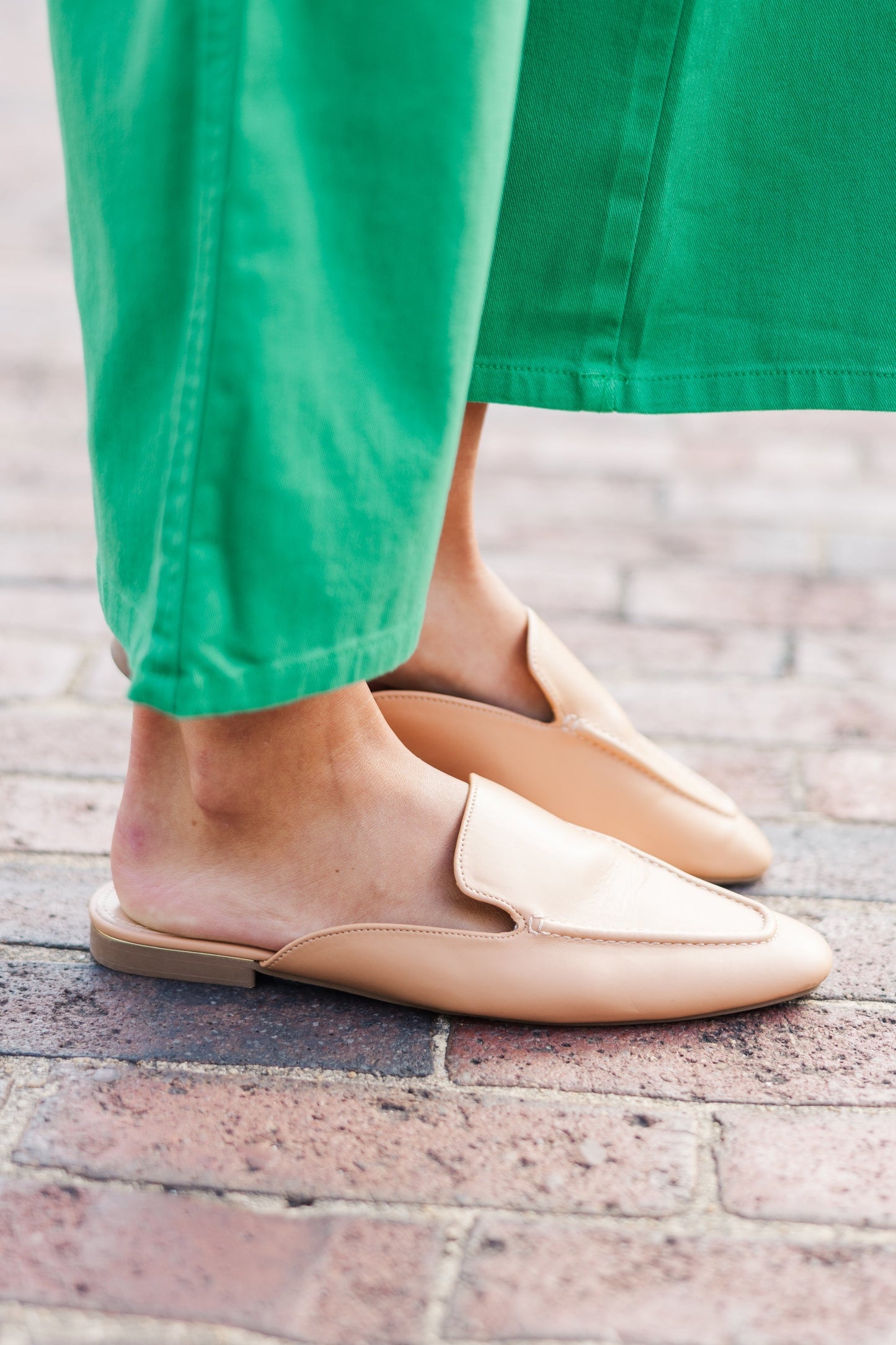 Business Beige Brown Flat Mules