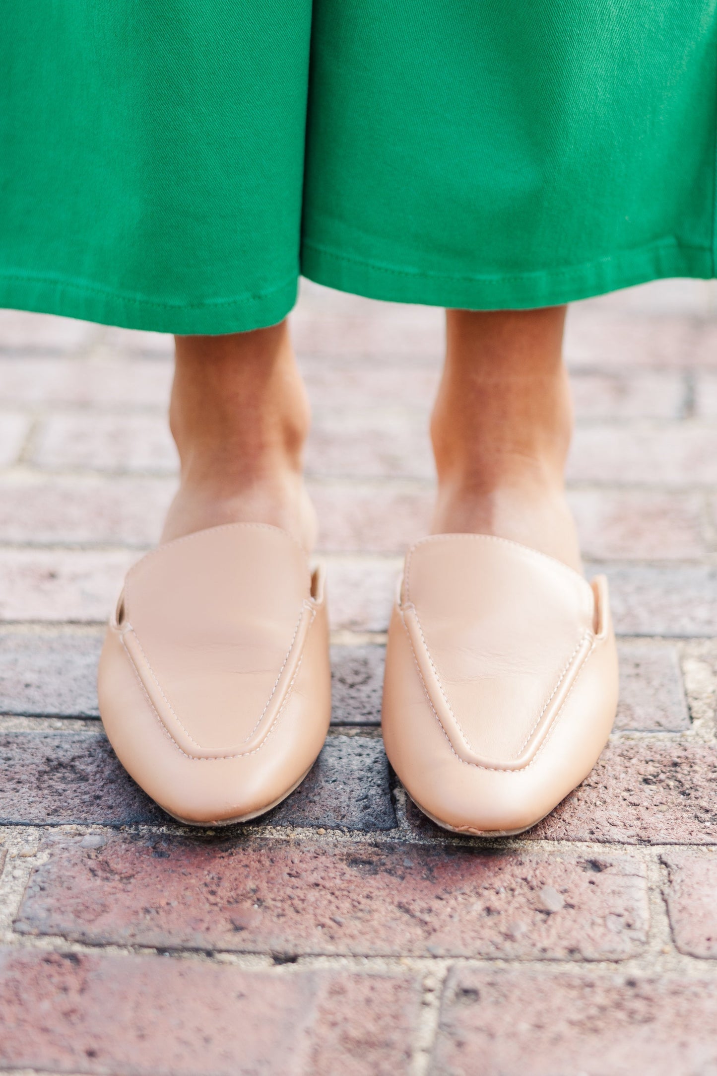 Business Beige Brown Flat Mules