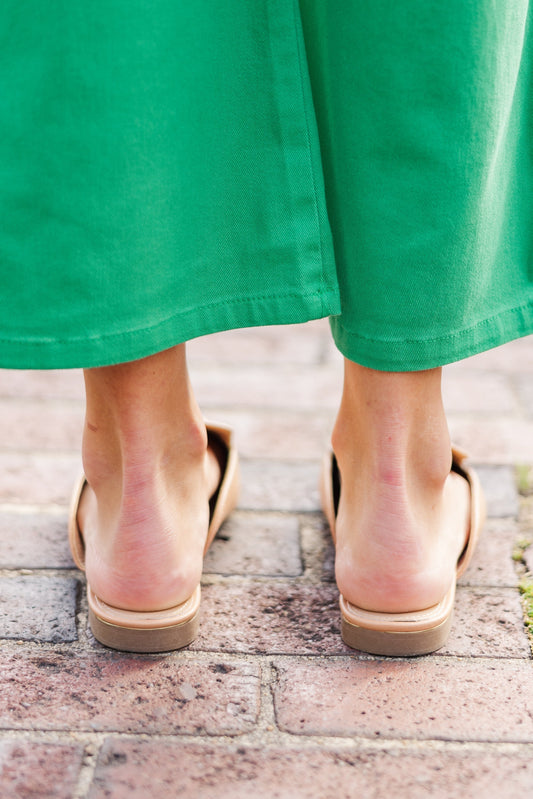 Business Beige Brown Flat Mules