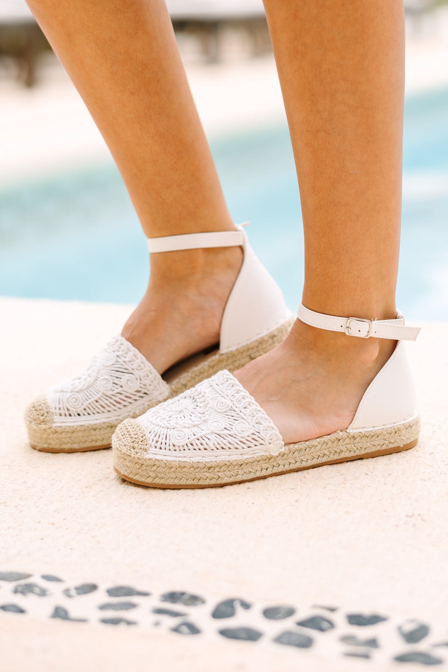 White Espadrille Flats