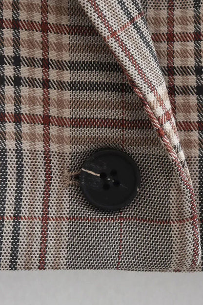 Plaid Short Casual Blazer