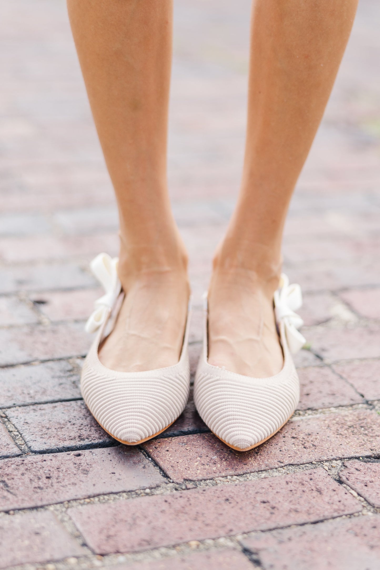 Nude Sling Back Flats