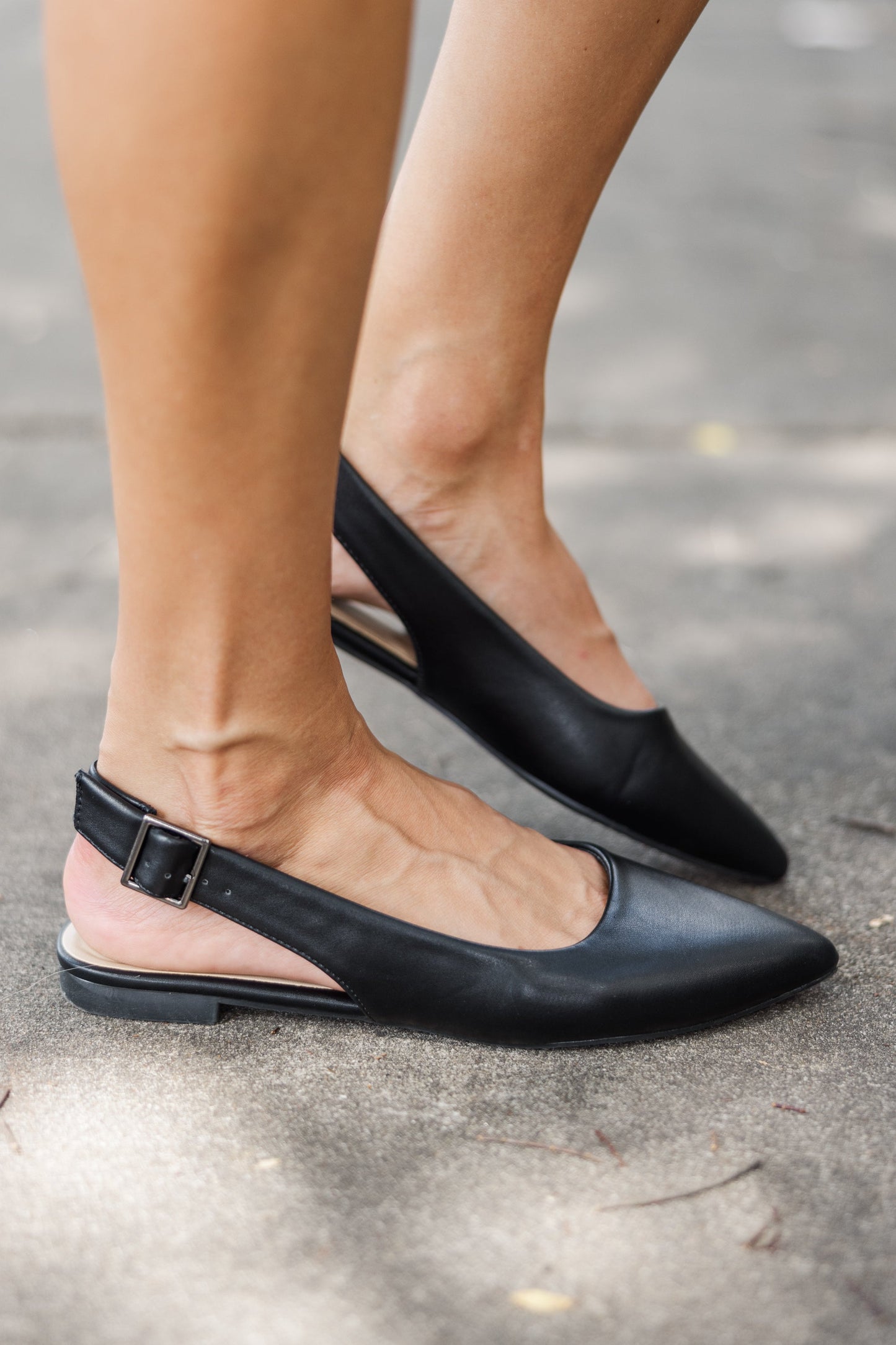 News To Me Black Slingback Flats - Stylish and Comfortable