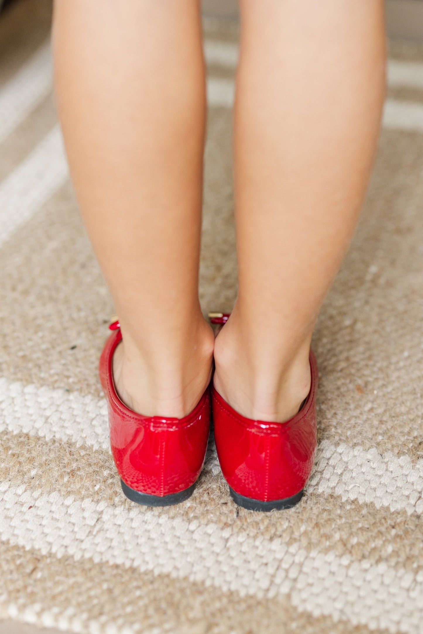 Girls: Red Ballet Flats - On The Way
