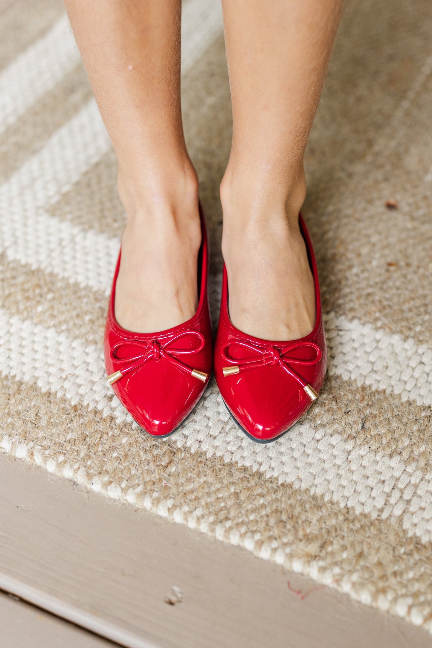 Girls: Red Ballet Flats - On The Way