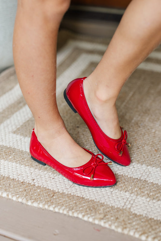 Girls: Red Ballet Flats - On The Way