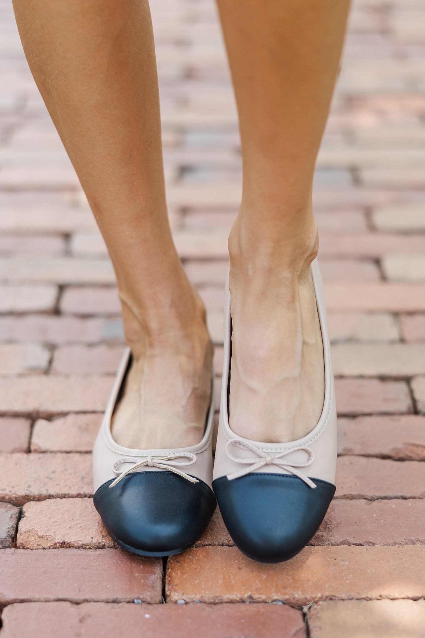 Taupe Colorblock Ballet Flats
