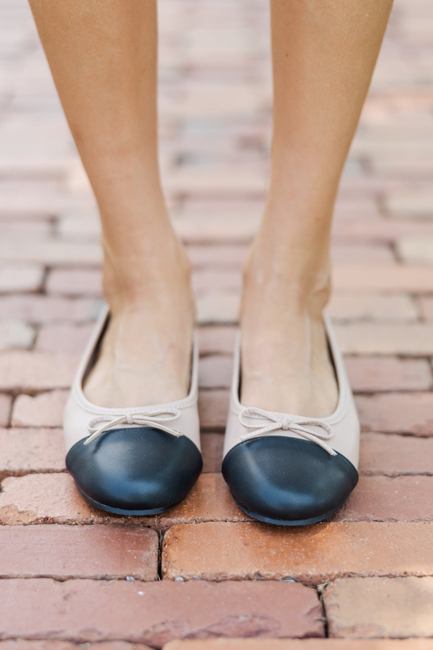 Taupe Colorblock Ballet Flats