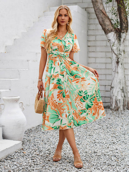 Gemma Floral Midi Dress - Multi