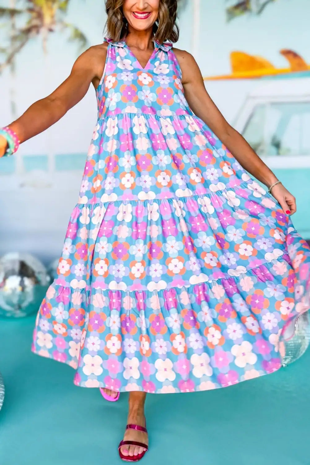 sky blue floral maxi dress 2