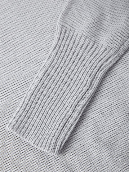 Solid High Neck Loose Sweater