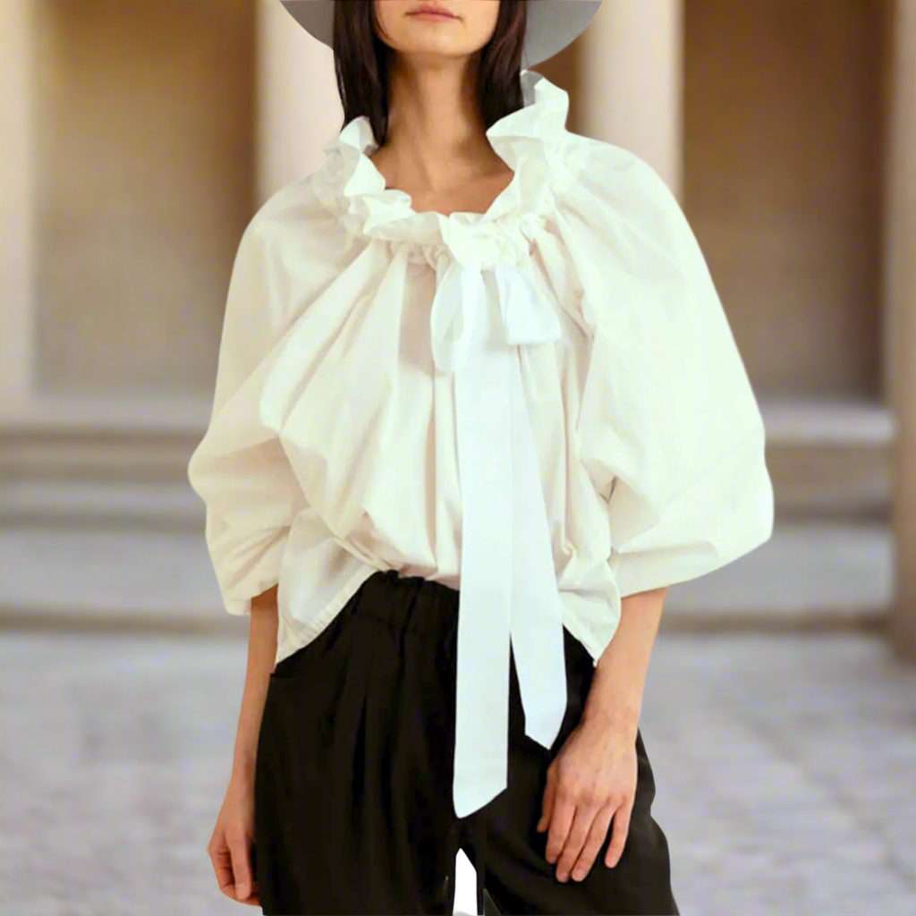 | Puffed Cotton Blouse