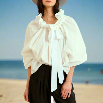| Puffed Cotton Blouse