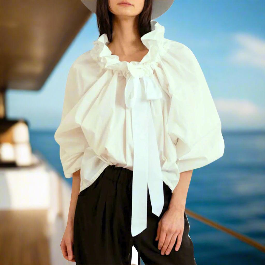 | Puffed Cotton Blouse