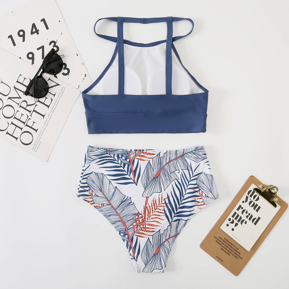 Justina® | High neck bikini top with hot thong