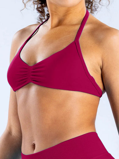 Seamless Halter Bra Beautiful Back Yoga Underwear Vest