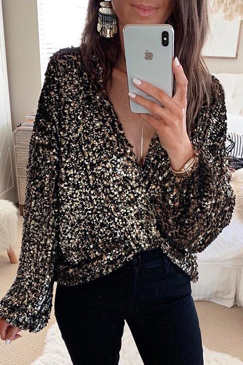 Margovil Christmas/NYE Party Sequin Shirt