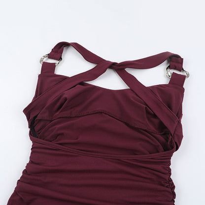 Solomon Maxi Dress - Maroon