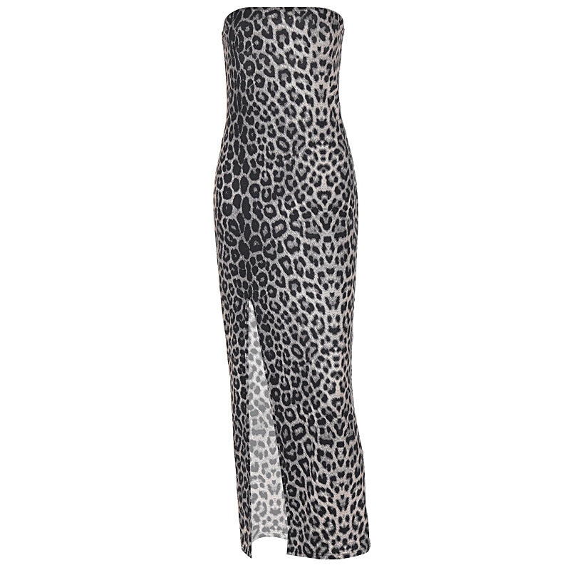 Severus Slit Dress - Brown
