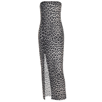 Severus Slit Dress - Brown