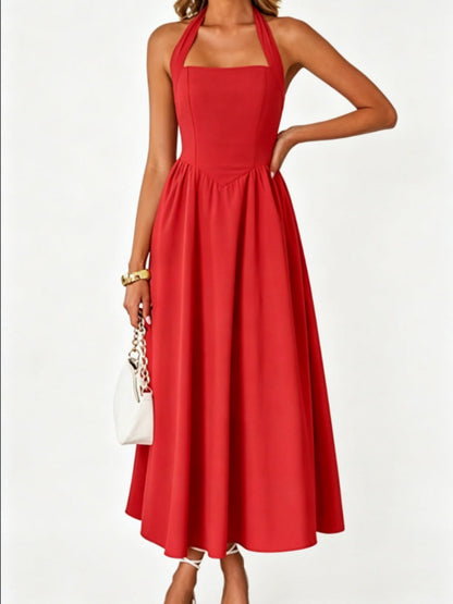 Camisoles Halter Backless Temperament Maxi Dresses