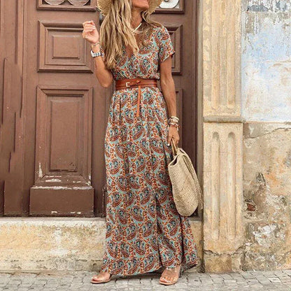 Boho Maxi Summer Sun Dress for Women