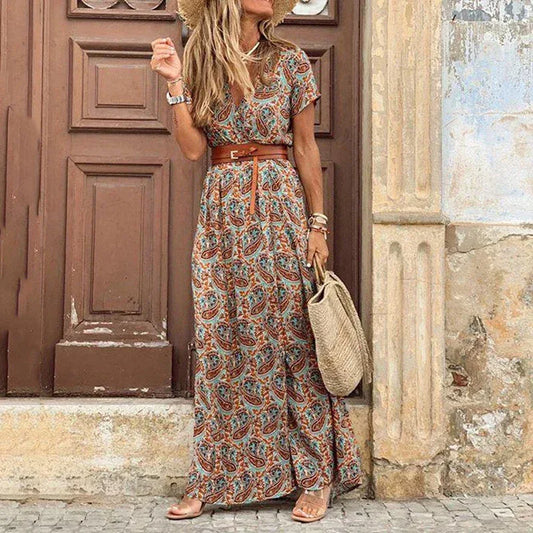 Boho Maxi Summer Sun Dress for Women