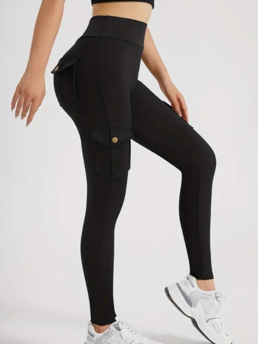 Pocket Elastic Tight-fitting Sexy Sports Pants, High-waisted And Quick-drying Pants