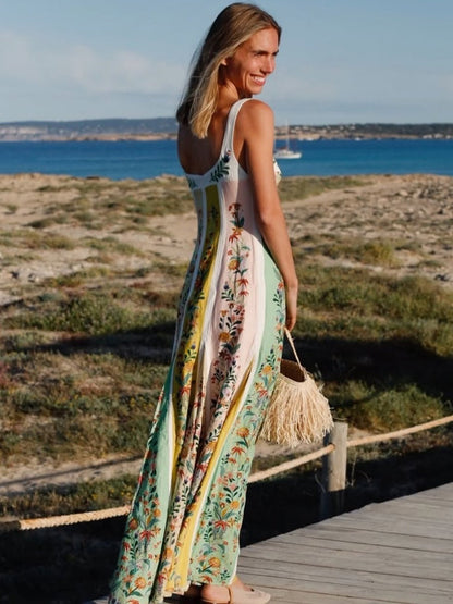 Floral Vacation Splicing Grace Parties Maxi Dresses