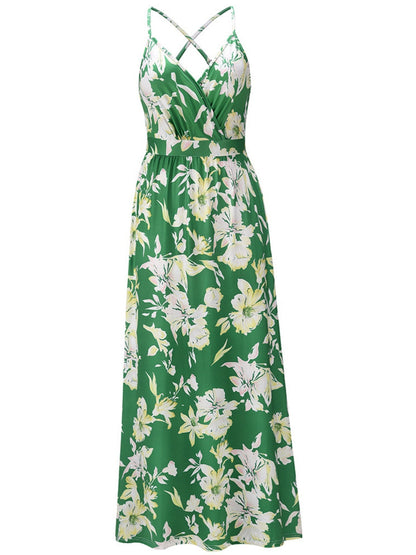 Floral Print Bohemia Camisoles Maxi Dresses