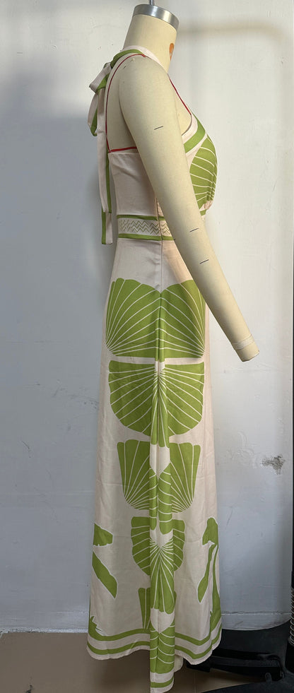 Dixon Halter Dress - Green