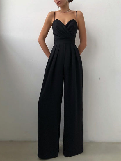 Camisoles Waist Straight-fit Jumpsuits