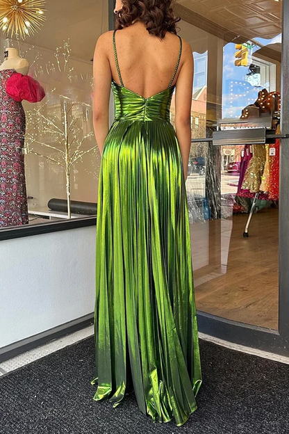 Queen style metal fabric suspender strapless sexy party hollow out elegant pleated long skirt