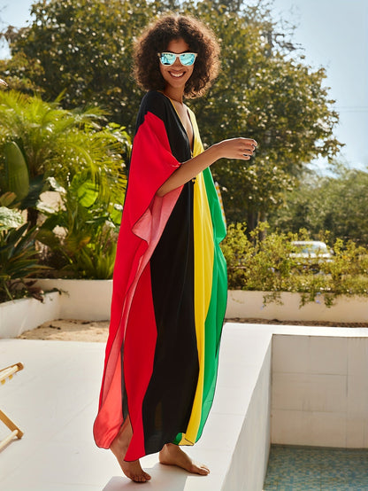 Color Block Boho Dress