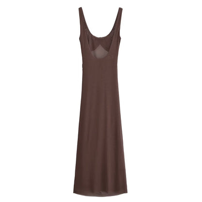 Fashionable Pleated Hip Tight Irregular Asymmetric High Grade Suspender Dress