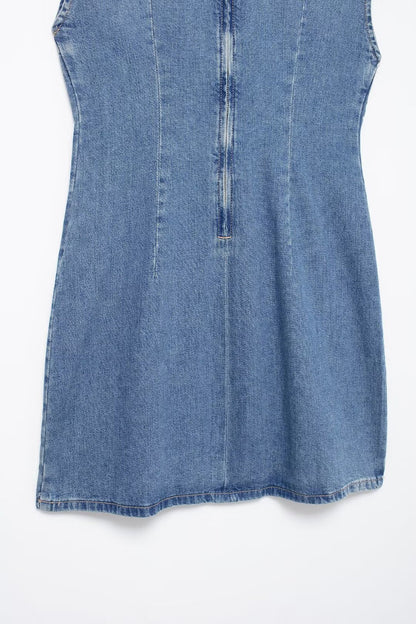 Comfortable Sleeveless Slim Casual Denim Short Dress