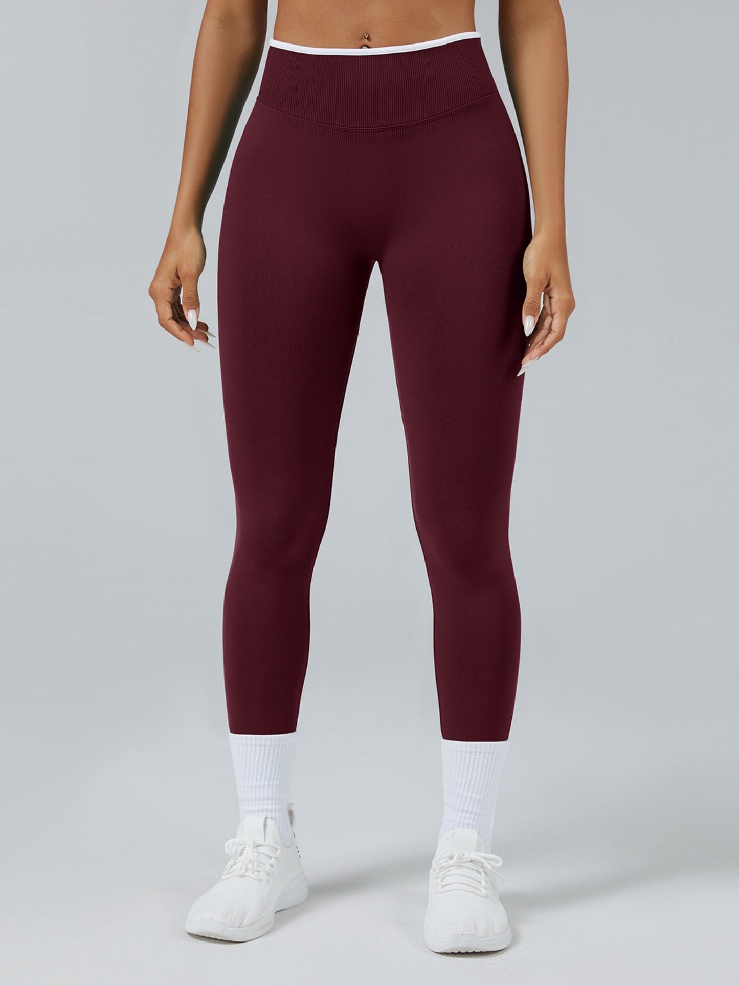 Color Matching Seamless High-waisted Hip Lift Exercise Yoga Pants