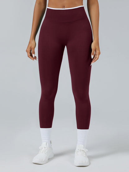 Color Matching Seamless High-waisted Hip Lift Exercise Yoga Pants