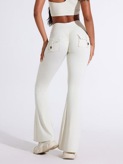 Bare-feel Pocket High-waisted Hip Lift Sports Yoga Pants