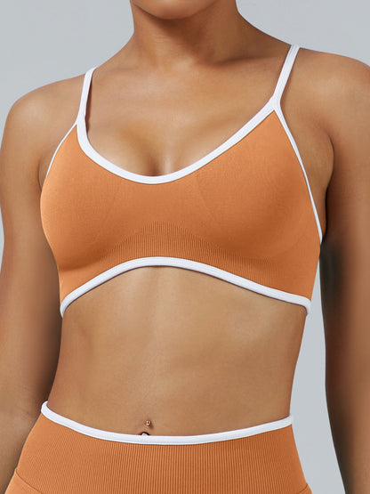 Seamless With Breast Pads Exercise Yoga Halter Bra Vest