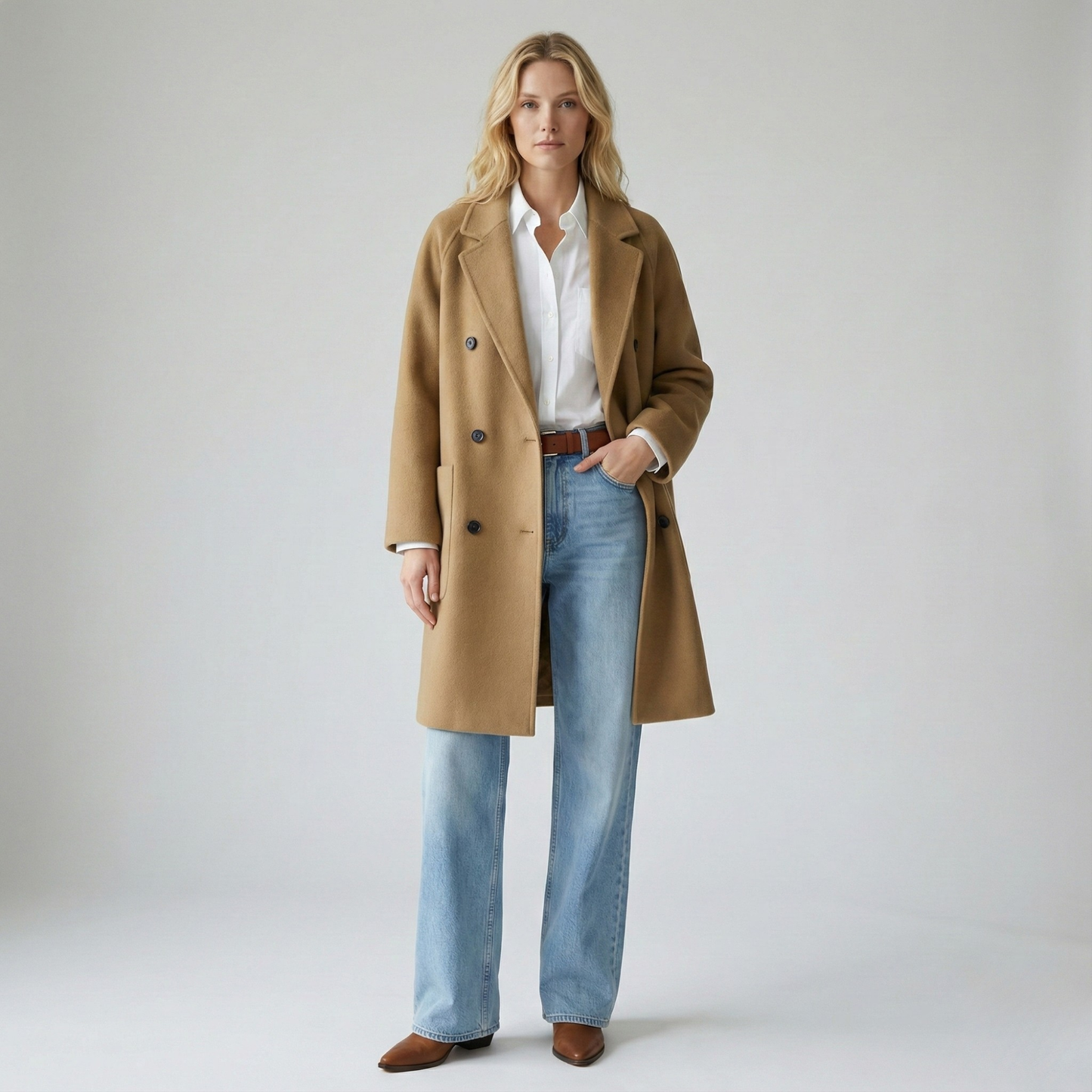 | Wool Herringbone Coat