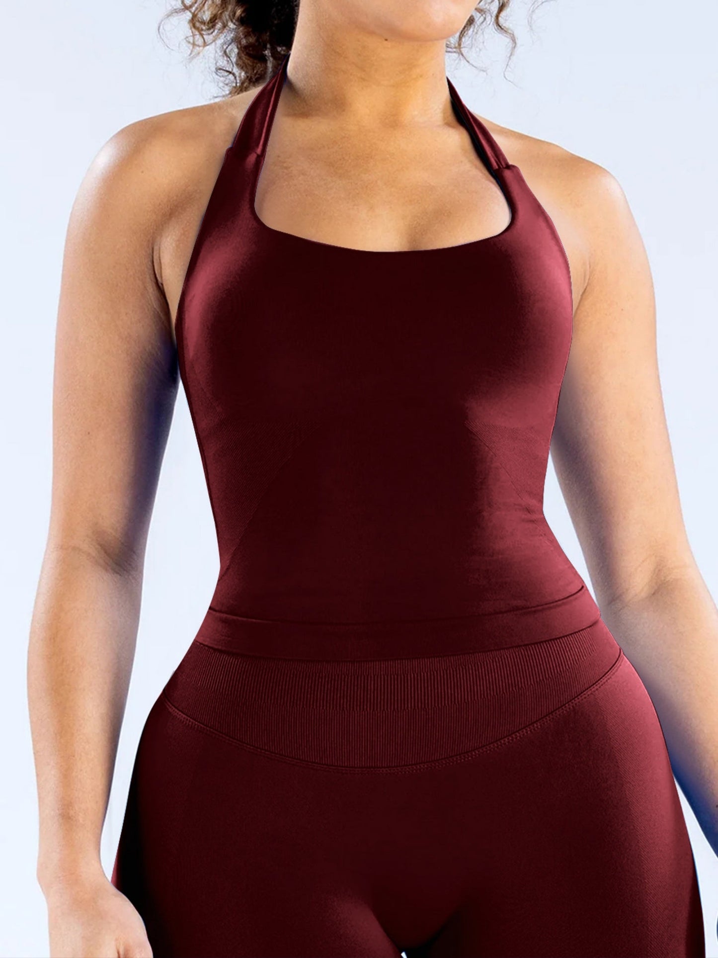 Seamless With Breast Pads Exercise Yoga Halter Top
