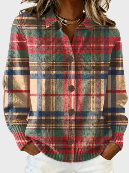 The Victoria — Plaid Knit Cardigan