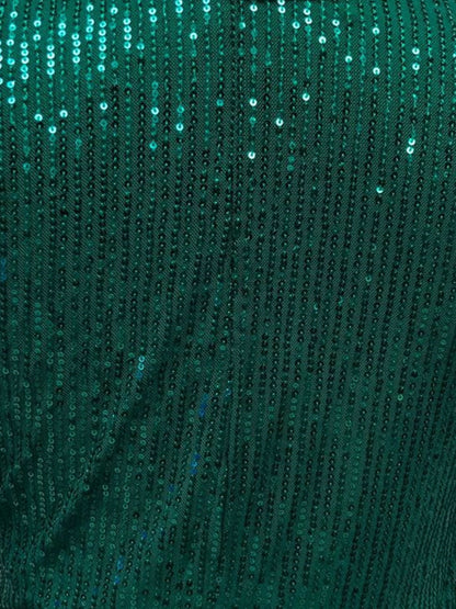 Waist Sequins Suit Collar Lace Up Mini&Short Dresses